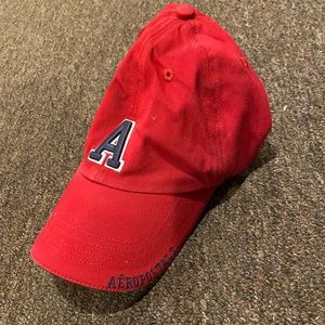 Red Aeropostale Unisex Baseball Hat L/XL Preowned still in good condition
